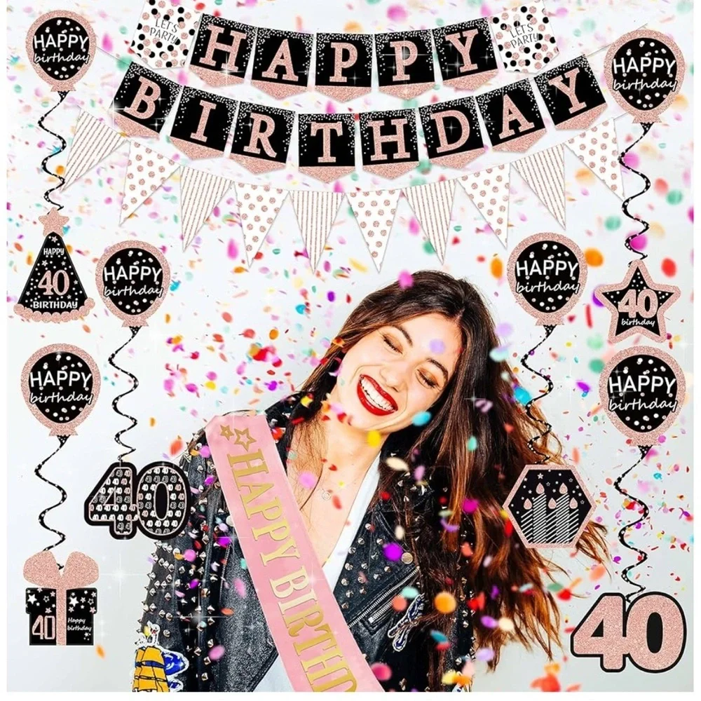 40th Birthday Party Decoration Set